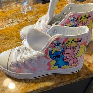 New custom stitch and angel high tops